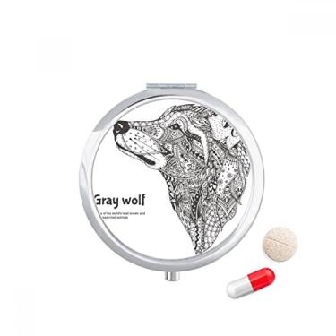 Imagem de Porta-comprimidos Gray Wolf Friend Company Caixa de armazenamento de remédios