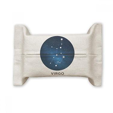 Imagem de Bolsa de linho de algodão com símbolo do zodíaco de constelação de virgem