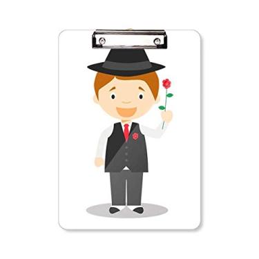 Imagem de Black Suit Argentina desenho de prancheta pasta bloco de escrita placa de apoio A4