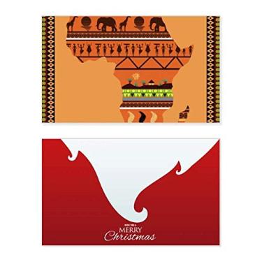 Imagem de Mapa de paisagem do nome do continente africano, feriado, comemorações, cartão de felicitações, mensagem de Natal
