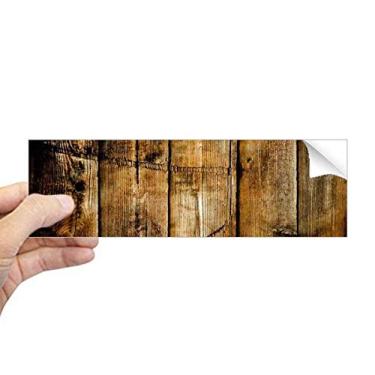 Imagem de DIYthinker Adesivo retangular de madeira preta bronze retrô envelhecido irregular decalque para janela notebook