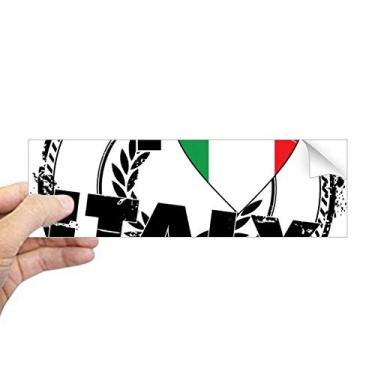 Imagem de DIYthinker I Love Italy Palavra Bandeira Love Coração Padrão Retângulo Para-choque Adesivo Janela Decalque