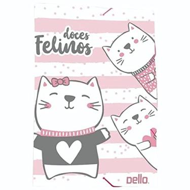 Imagem de Pasta Aba Elástico Oficio Doces Felinos, Dello, 0272.07.0025, Rosa