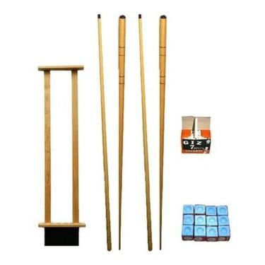 Imagem de Kit Taqueira Lousa + 4 Tacos 1,30m + 1 Dz Giz Azul + 1 Cx Branco