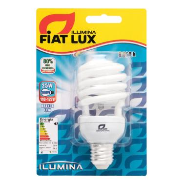 Imagem de Lâmpada Fluorescente Espiral 25W 127V Branca Ilumina FiatLux