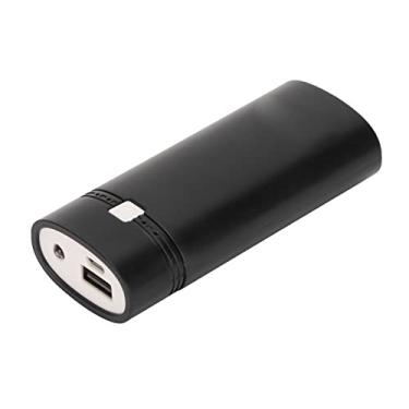 Imagem de 2x18650 DIY Power Bank, ABS Reliable Safe USB Power Bank Leve, Elegante, Portátil para MP4 (Preto)