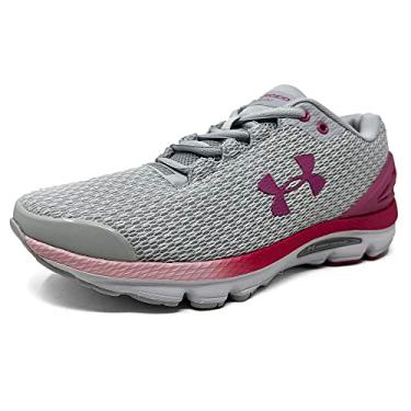Imagem de Under Armour Tênis de corrida feminino Charged Gemini 2020, Cinza/rosa/branco, 8.5