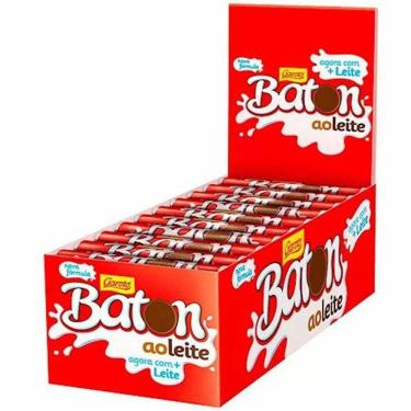 Imagem de Caixa de Chocolate Baton ao Leite Garoto - 30 unidades