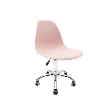 Imagem de Cadeira Base Cromada Com Rodízio Eames Office - Empório Tiffany