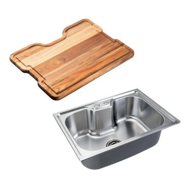 Imagem de Kit Cuba Para Cozinha e Tábua de Apoio Nawá Pingoo.casa