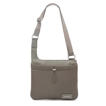 Imagem de Calvin Klein Bolsa transversal organizacional com zíper superior Jessie, Aço, One Size