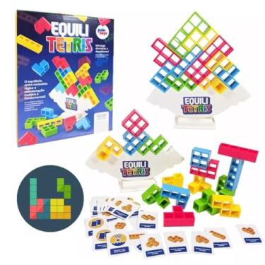 Imagem de Jogo Equili Tetris Brinquedo Montar Raciocinio Educativo