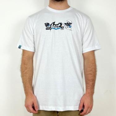 Imagem de Camiseta Lost Smurfs Inked Branco - Masculina