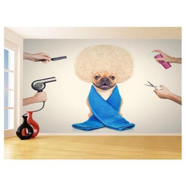 Imagem de Papel De Parede Animal Cão Petshop Banho Tosa 3,5M Anm381