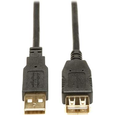 Imagem de Tripp Lite Cabo de extensão USB 2.0 de alta velocidade (A M/F) 16 pés (U024-016), preto