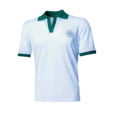 Imagem de Camisa Polo Wilson Tour Piquet Branca E Verde Original