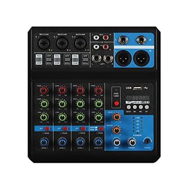 Imagem de Mixer multifuncional de 5 canais, reprodução de Bluetooth/USB, entrada e saída estéreo, mixer de DJ/leitor de gravação/mesa de giro CXSD