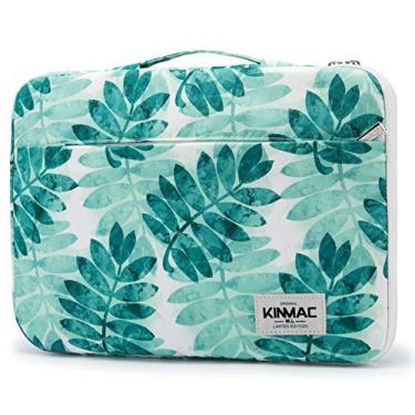 Imagem de Kinmac Capa protetora de 360° para laptop com alça para MacBook Pro de 16 polegadas, 16 polegadas HP, Lenovo, Dell, ASUS, Ultrabook Acer e laptop empresarial (folha de oliveira)