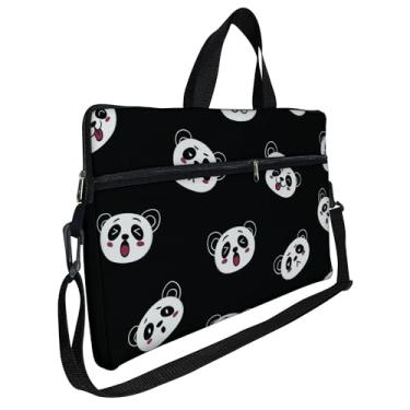 Imagem de Case Capa Maleta Premium Para Notebook Laptop de 17 e 17,3 com Alça de Mão Alça de Ombro e Zíper Lateral - Panda