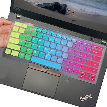 Imagem de Capa de teclado para Lenovo Thinkpad T14 Gen 2/1, E14 Gen 4/3/2, T14s Gen 3/2/1, L14 Gen 3/2, Thinkpad T490 T495 T480 T480S T470, ThinkPad P14s, X1 Carbon 8º/7º /6, Thinkpad X1 Extreme Gen 1 2 3