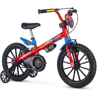 Imagem de Bicicleta Nathor Aro 16 Homem Aranha Nathor Com Rodinhas-Masculino