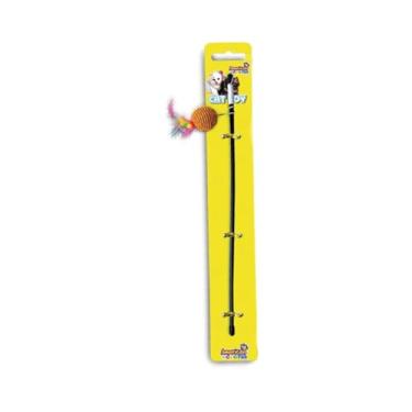 Imagem de Brinquedo - Varinha Para Gato C/Bolinha Vermelha