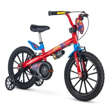 Imagem de Bicicleta Infantil Homem Aranha Marvel Aro 16 Nathor Rodinha