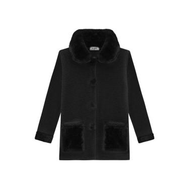 Imagem de Sobretudo Infantil Menina Kukiê em Moletom Relevo e Pelo Liso 62952-Feminino