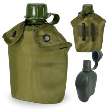 Imagem de Cantil 950 Ml em Plastico com Capa Verde Militar