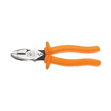 Imagem de Klein Tools Alicate De Corte Lateral E Crimpagem Nariz De Nova Inglaterra Isolado Ferramentas D213-9Ne-Cr-Ins Laranja