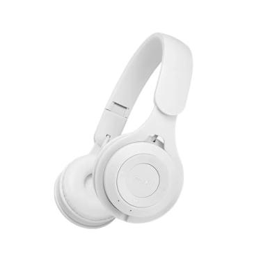 Imagem de Fone de Ouvido Sem Fio Bluetooth - Headset com Cancelamento de Ruído, Microfone Integrado e Ampla Distância Sem Interferência (Branco)