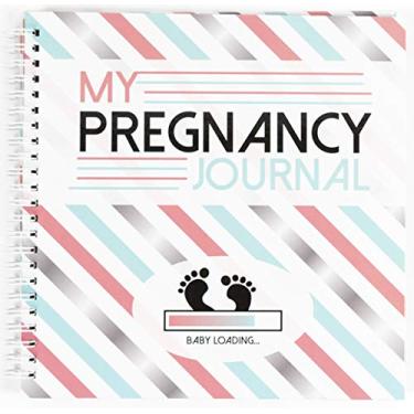 Imagem de My 9 Month Journey | Livro de memória de diário de gravidez com adesivos | Scrapbook e álbum de fotos para bebês | Deve ter gravidez para mães de primeira viagem | Ótimas fotos e livros de marcos para crianças.