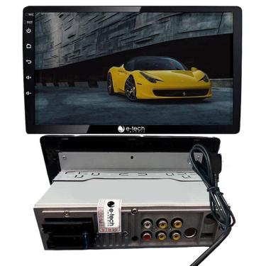 Imagem de Central Multimídia MP5 1 Din E-Tech 200W RMS de 9 Polegadas