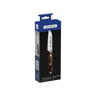 Imagem de Faca Para Legumes E Frutas Tramontina Century Wood Com Lâmina Em Aço Inox E Cabo De Mad...