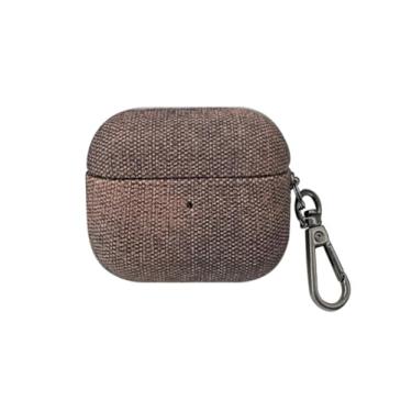 Imagem de Case Capa Capinha Protetora Denim Compatível Com AirPods (Marrom, AirPods 3)