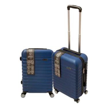 Imagem de Mala De Bordo 10kg De Viagem 360° Pequena De Mão Wishlist Preto/Azul/Cinza (Azul)