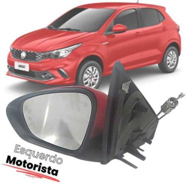 Imagem de Retrovisor Esquerdo (motorista) Fiat Argo Cronos Manual com Capa Verme