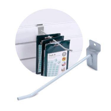 Imagem de Gancho Painel Canaletado 15cm com 50 Unidades Expositor Capinha Celular Ferramentas Loja Comércio