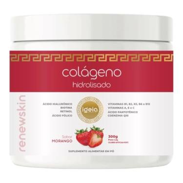 Imagem de Colágeno Hidrolisado em Pó Sabor Morango, 300 g, Blend de Vitaminas e Minerais