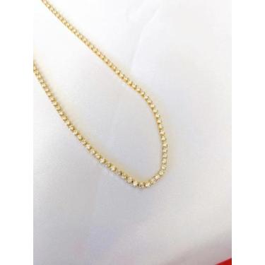 Imagem de Colar Gargantilha Choker Riviera a Prata 925 e Ouro18k - AGPRESENT, Do
