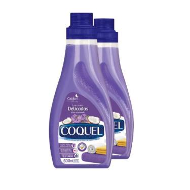 Imagem de Kit 2 Lava Roupas Líquido Coquel Cocó e Lavanda 500ml Cada - CasaKm
