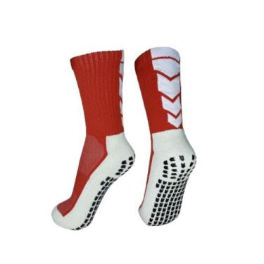 Imagem de Kit 3 Pares Meia Antiderrapante Grossa Resistente Futebol Esportiva Pr