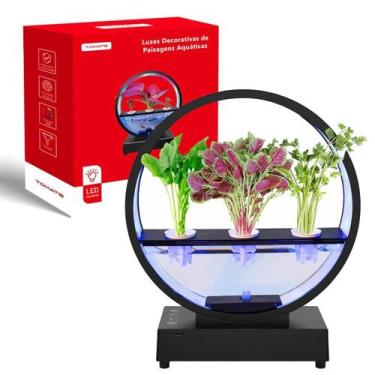 Imagem de MIni Áquario Luminaria Plantas Com Led RGB e Motor Usb C - TOMATE