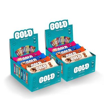 Imagem de BOLD Snacks barra de proteína -2 caixas de BOLD Mista (2 Caixas C/ 12 