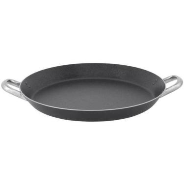 Imagem de Paellera Multiflon Antiaderente 46cm - Profissional 45046, Preta, 46cm