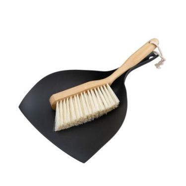 Imagem de Escova de bambu e pá para limpeza - Oikos, U, PRETO