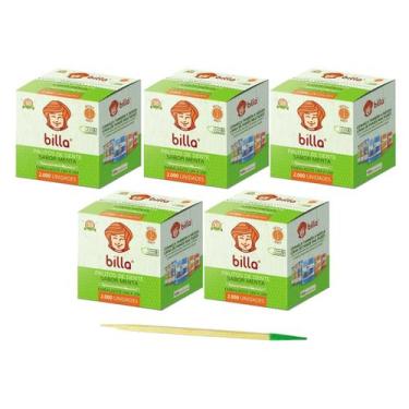 Imagem de Palito De Dente Sabor Menta Embalados C 2000 Kit 5 - Billa