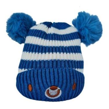 Imagem de Touca Gorro Forrada Infantil Bebe Com Pompom Urso Quentinha - sem marc