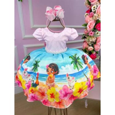 Imagem de Vestido Tematicos da Pop Moana Baby - sementinhas, Colorido rosa, 1