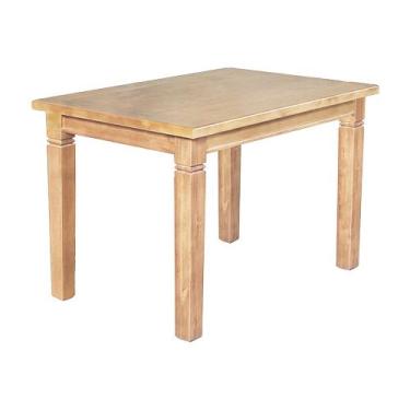 Imagem de Mesa de Jantar Retangular 120x80cm Rústica Aurora Madeira Maciça - Nat